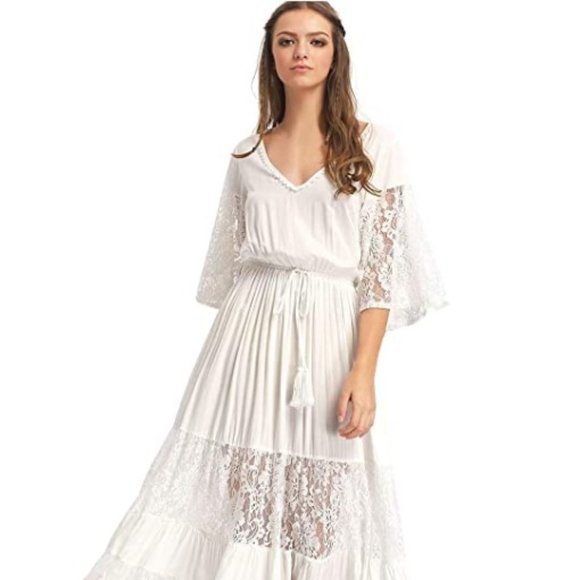 Milumia Dresses & Skirts - NEW Milumia Bohemian Lace Maxi Dress Size 2XL